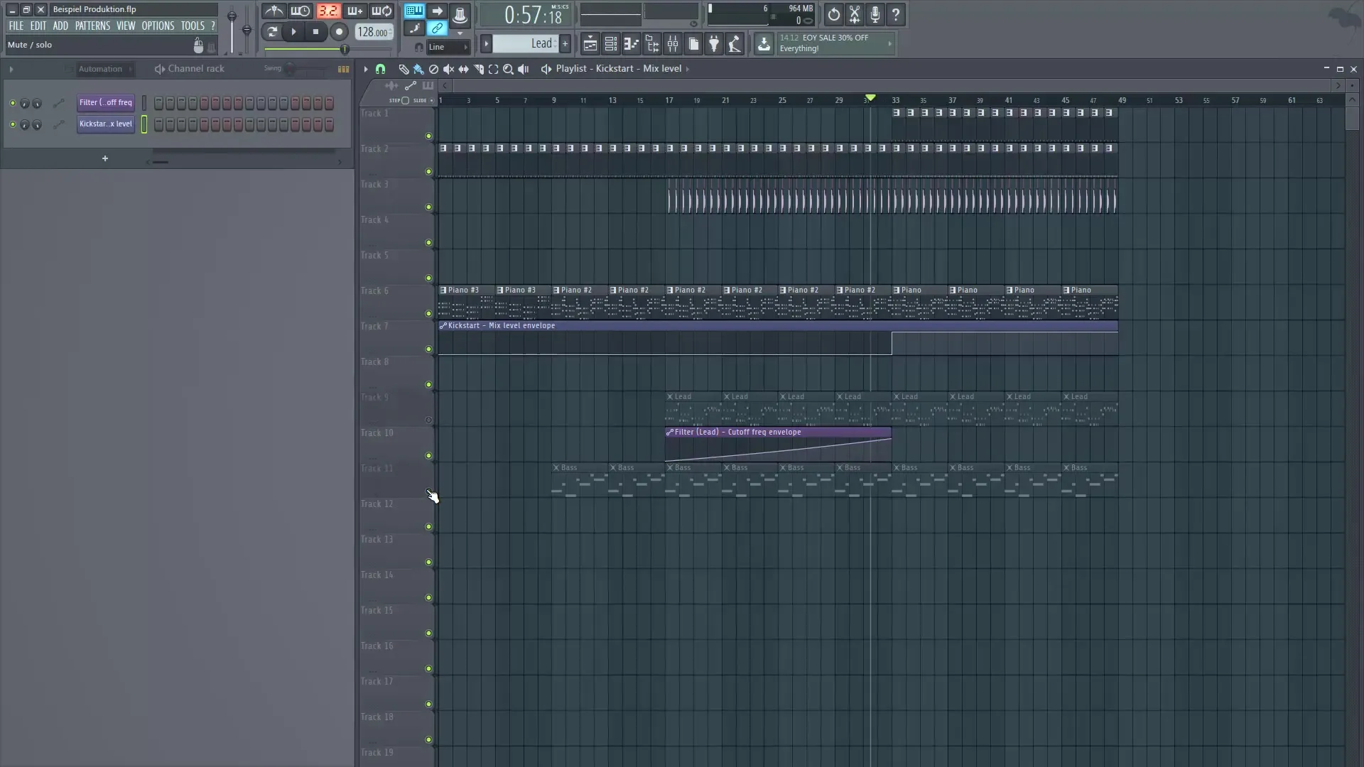 Creare e utilizzare automationsclips in FL Studio