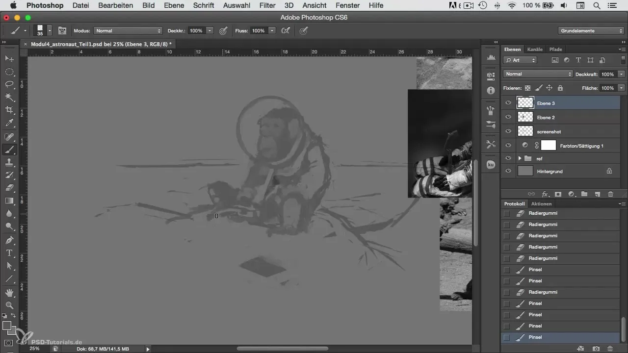 Character-Painting in Photoshop: schets leren bewerken