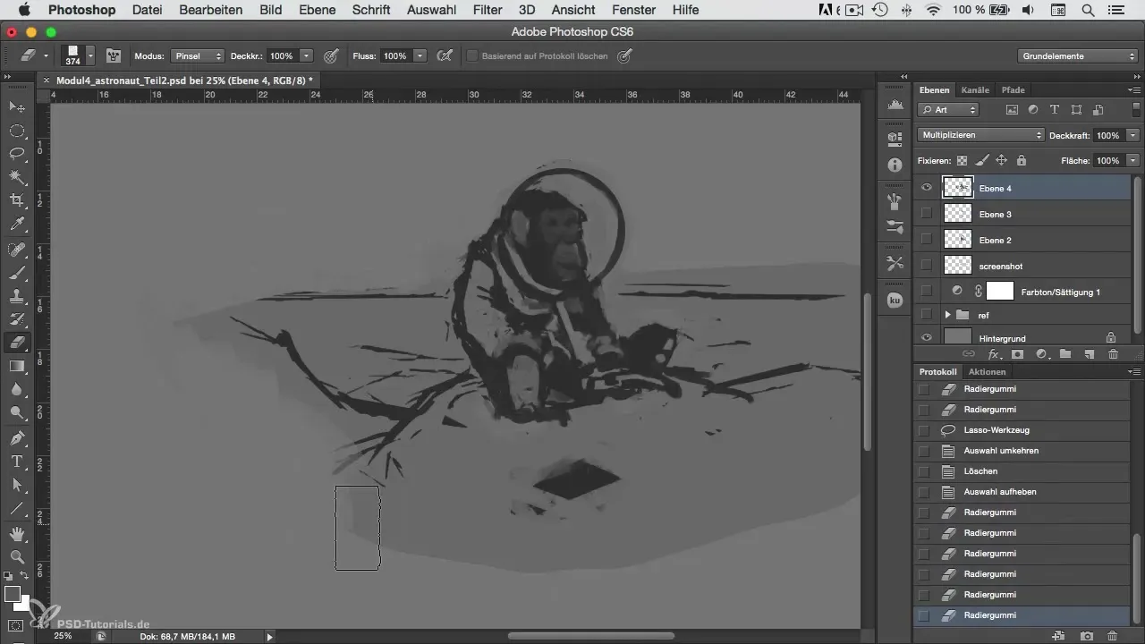 Astronautas en Photoshop – Colores vibrantes crear