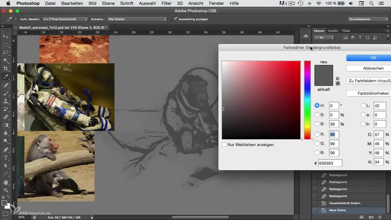 Astronautas en Photoshop – Diseñar colores vivos