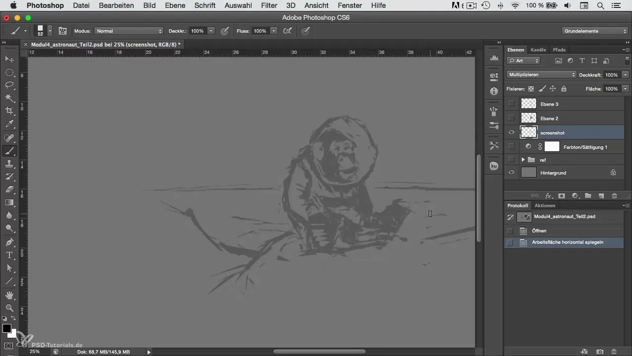 Astronautas en Photoshop – dar vida a los colores