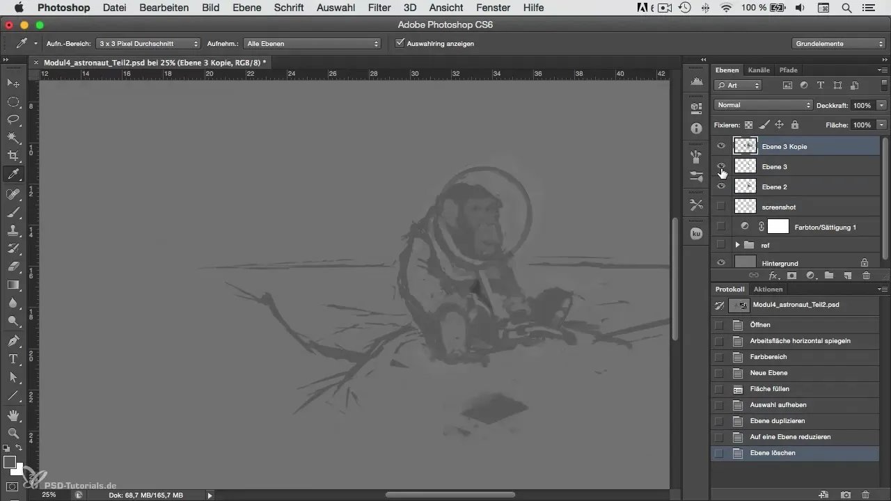Astronautas en Photoshop – crear colores vibrantes