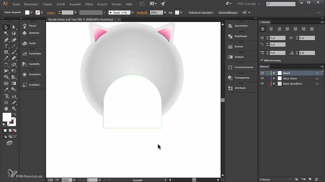 Katzendesign in Illustrator - Ausys ir pilvukas kurti