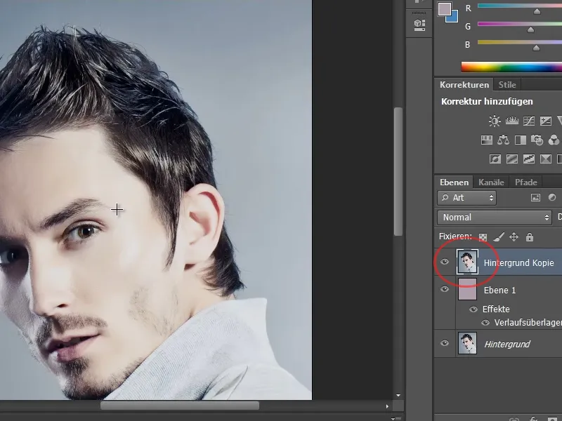 Hair clipping and color fringe correction under simple conditions