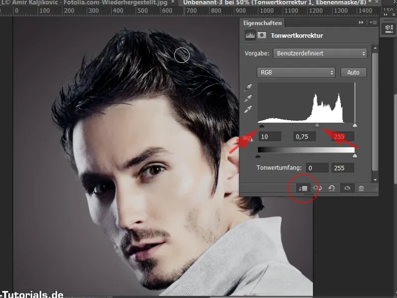 Hair clipping and color fringe correction under simple conditions