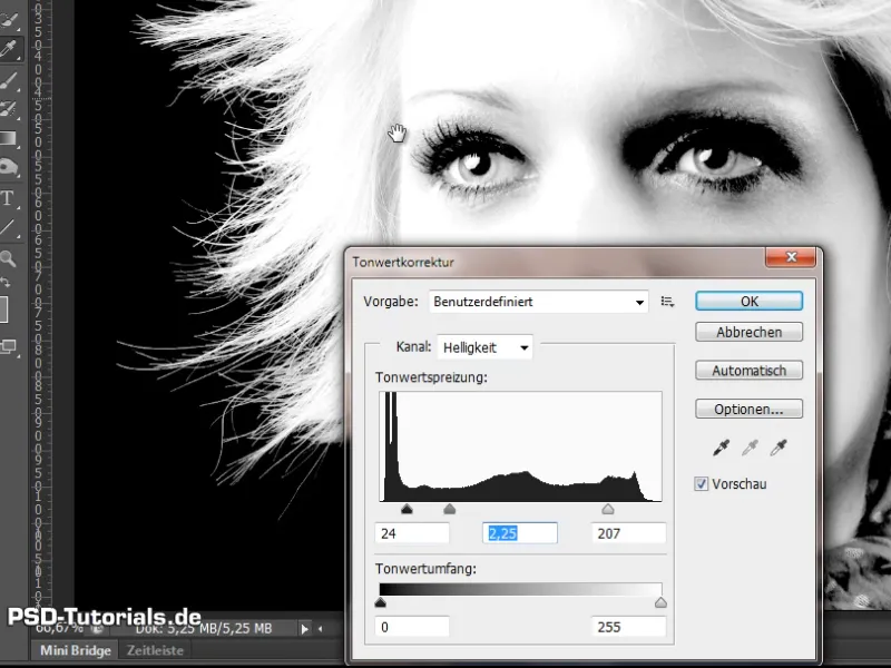Hair clipping and color fringe correction under simple conditions