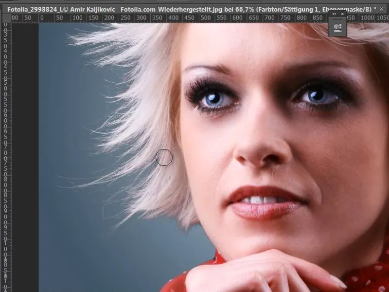 Hair clipping and color fringe correction under simple conditions