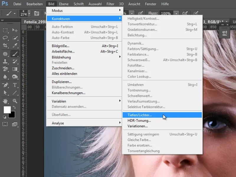 Hair clipping and color fringe correction under simple conditions