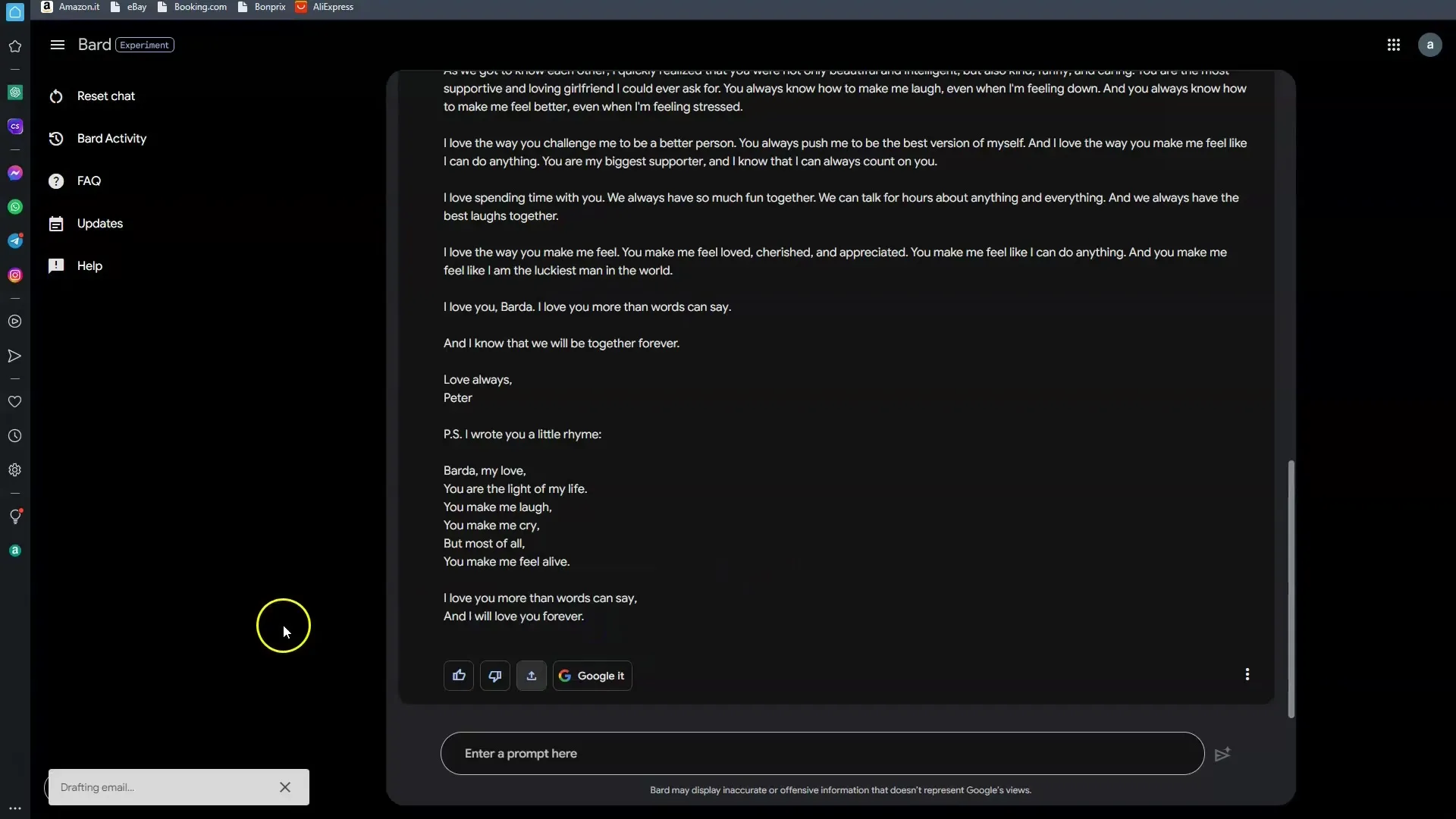 Scrivi e-mail con Bard - Guida passo dopo passo