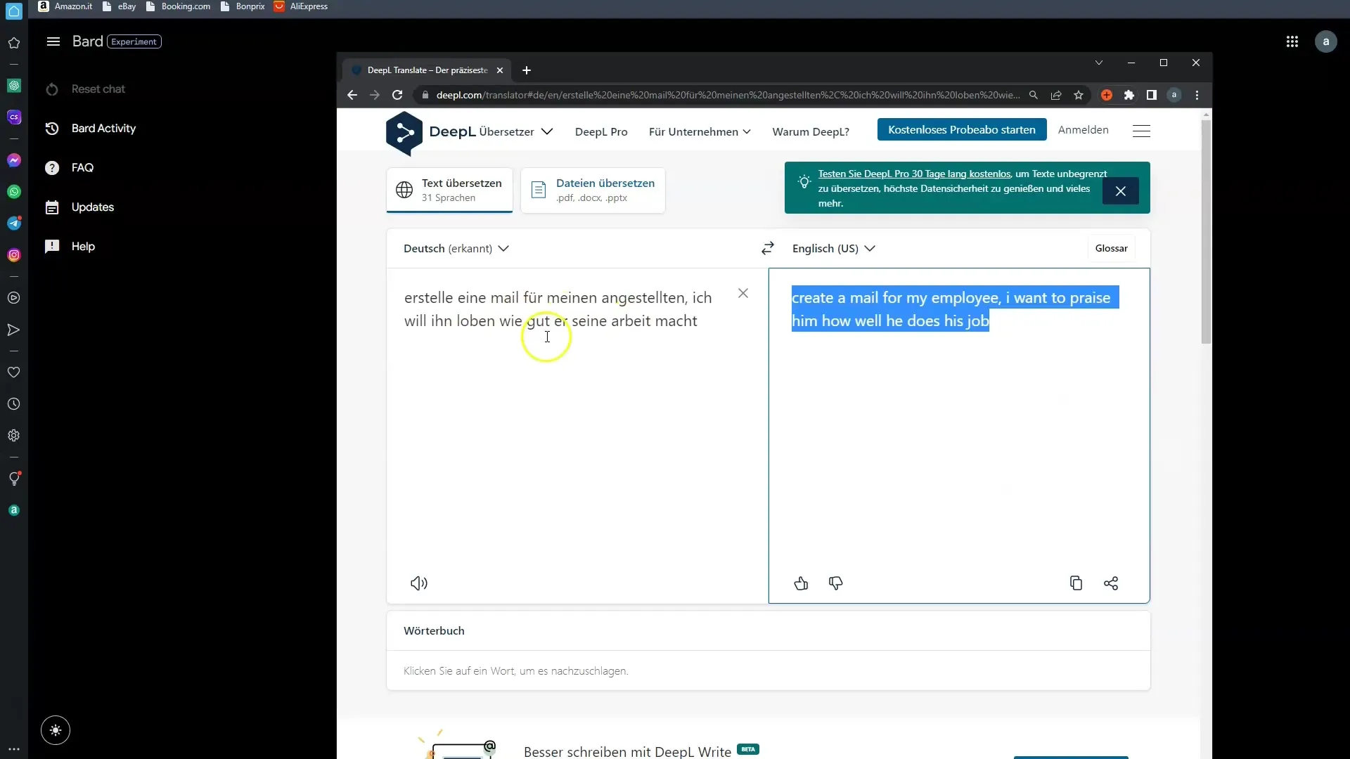Scrivere email con Bard - Guida passo passo