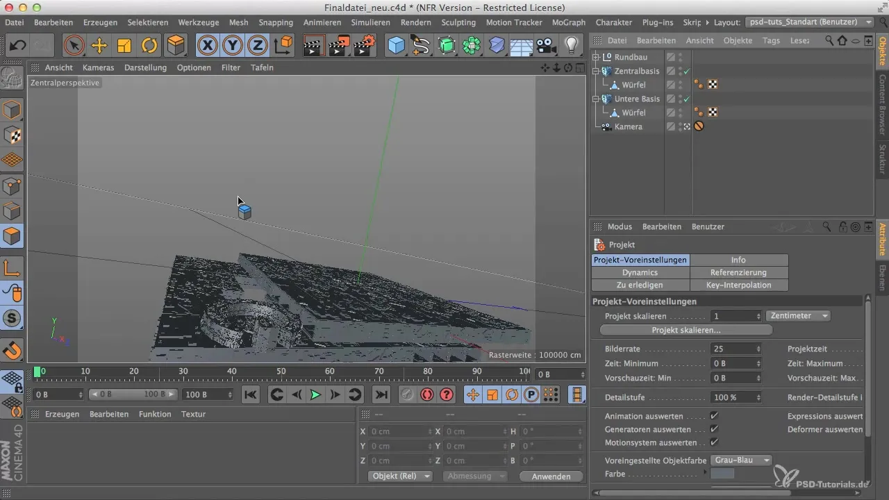 Інтеграція вежі в Cinema 4D: поглинання та встановлення
