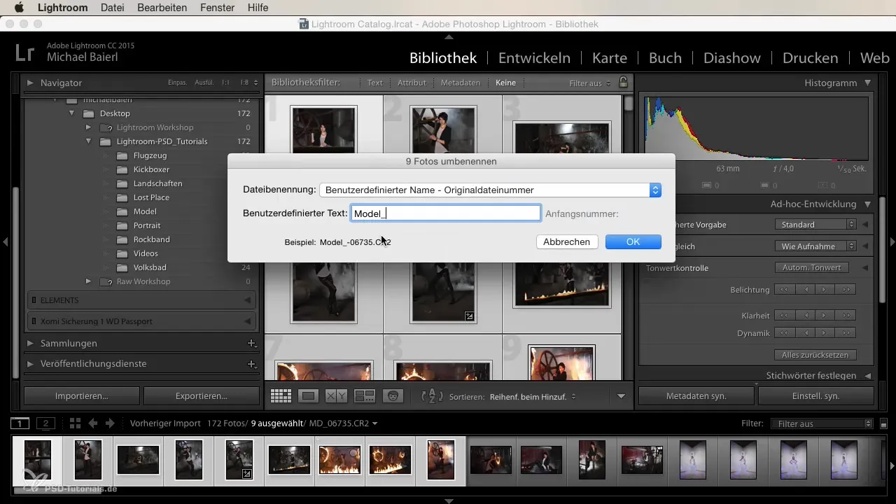 Efficiënte lichtbeeldbenaming in Lightroom voor beginners