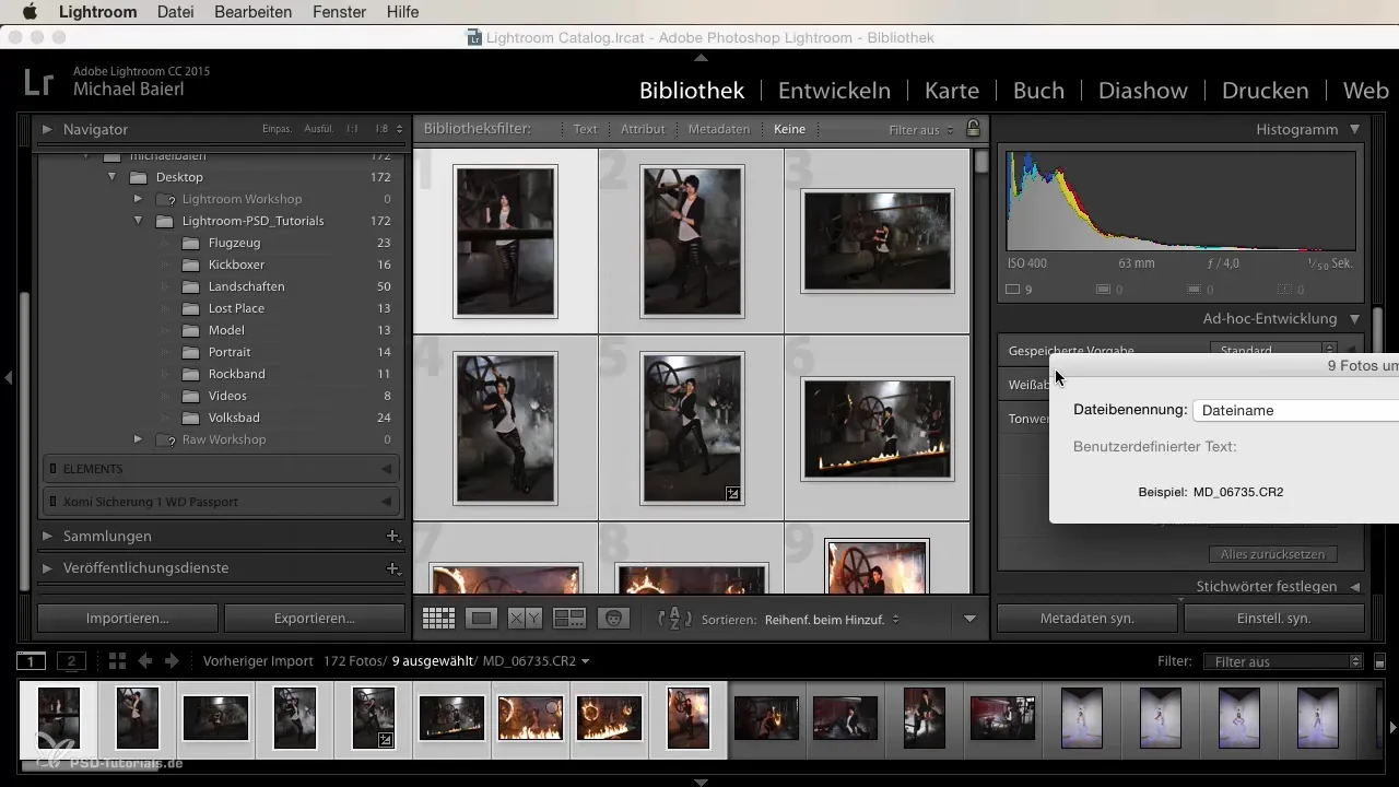 Efficiënte lichtbeeldbenaming in Lightroom voor beginners