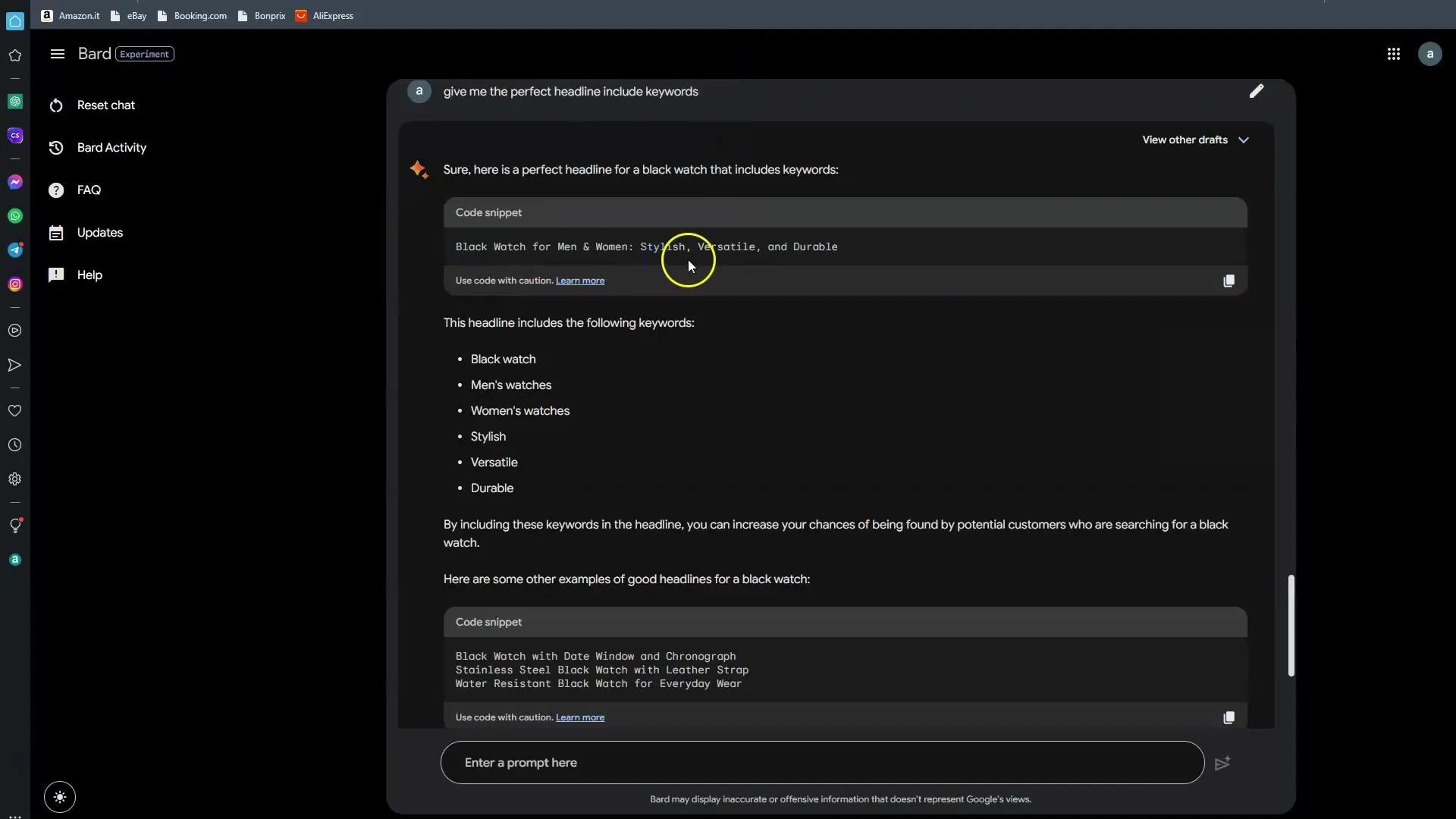 Optimización SEO para la venta en Amazon con Google Bard