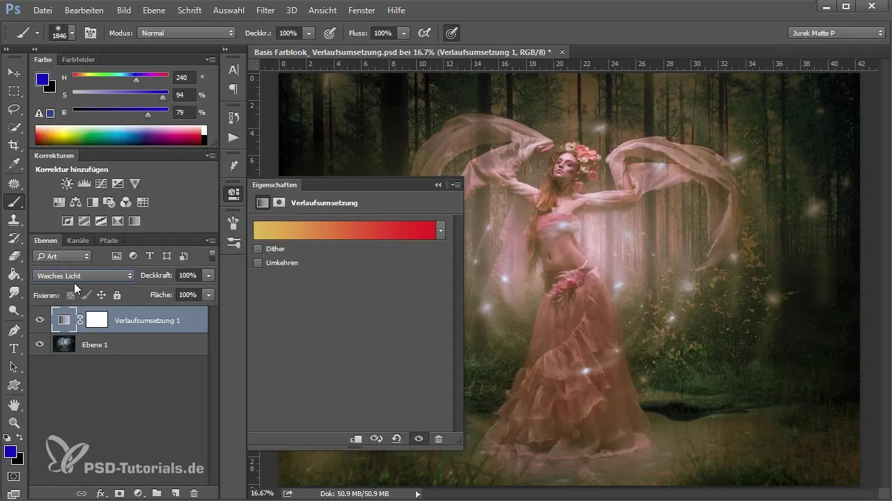 Optimizarea aspectului culorilor: Tehnici de aplicare a gradientului în Photoshop