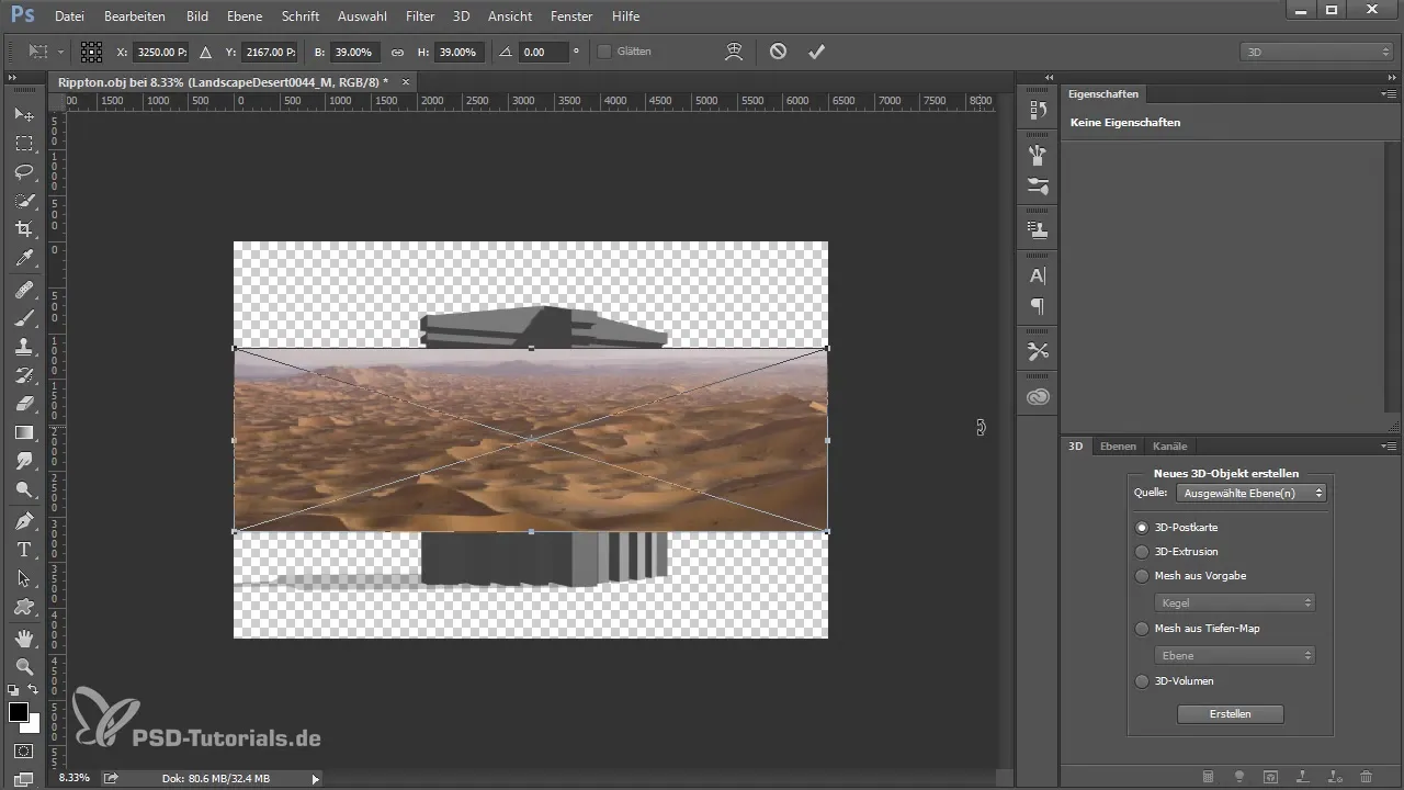 Integrar objetos 3D com Photoshop em imagens