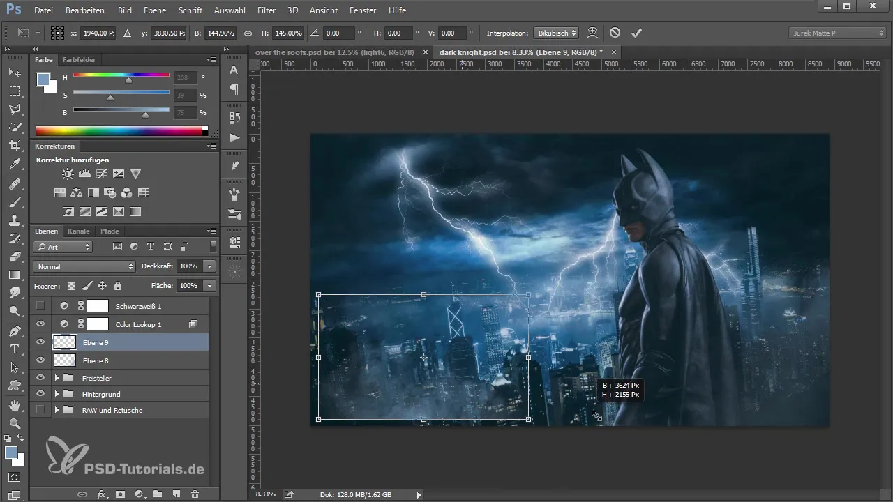 Nebel und Licht in Photoshop: Verschmelzung vor dem Hintergrund