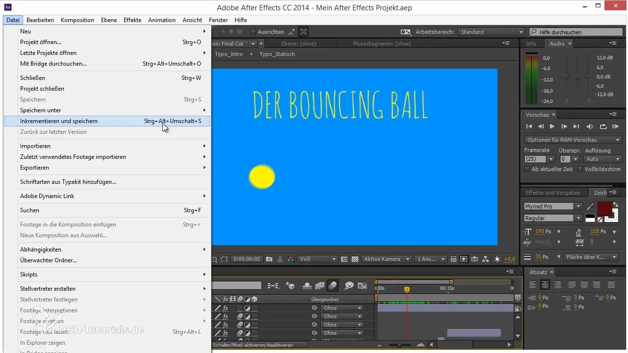 Versionado de proyectos fácil: Incrementar en After Effects