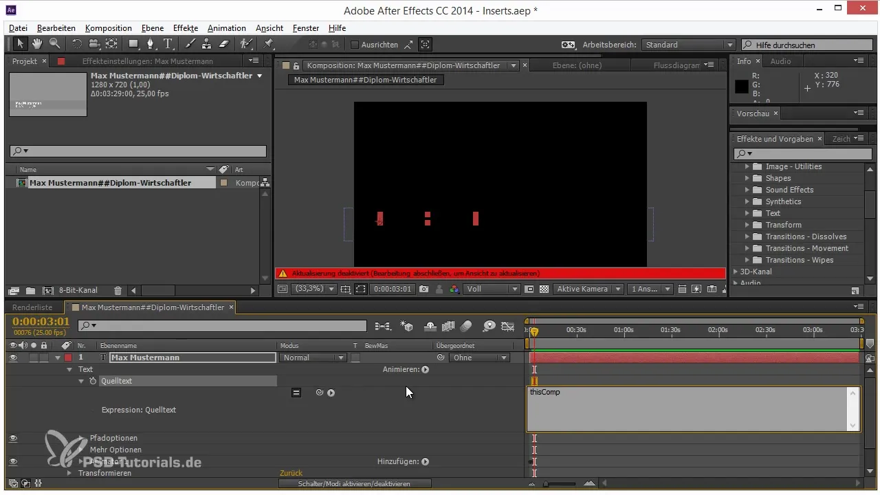 Automatización de textos en After Effects