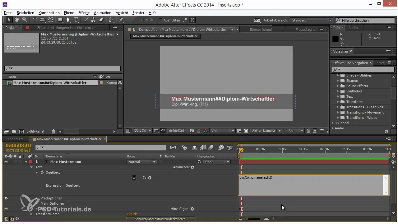 Automatización de textos en After Effects