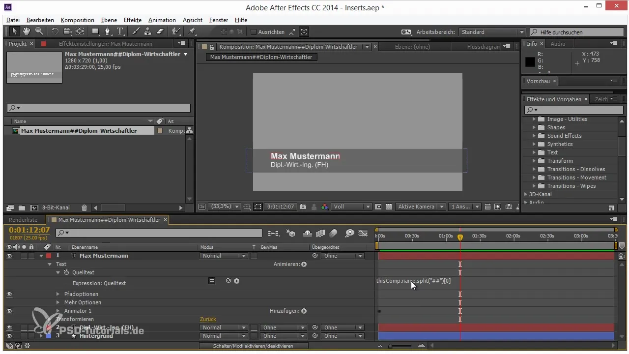 Automatización de textos en After Effects