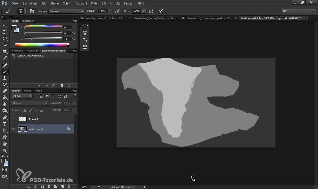 Composizione dell'immagine per arte digitale e matte painting