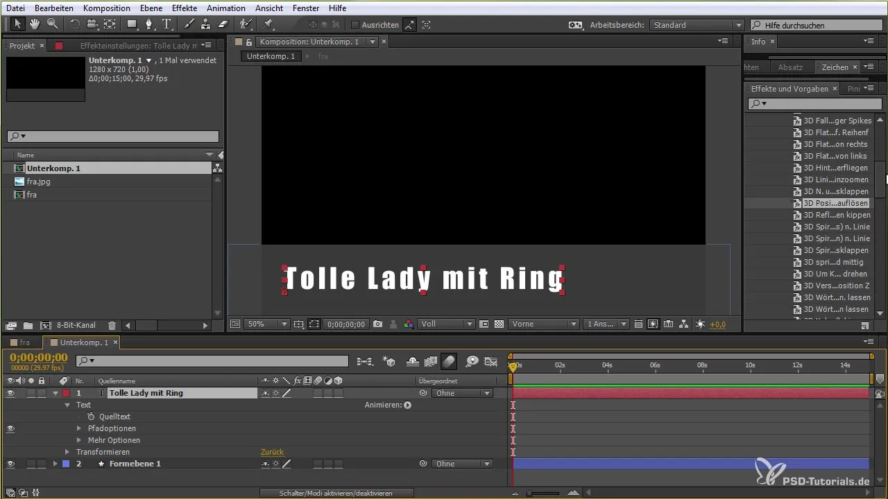 Tekstanimacja i suwak w After Effects dla początkujących