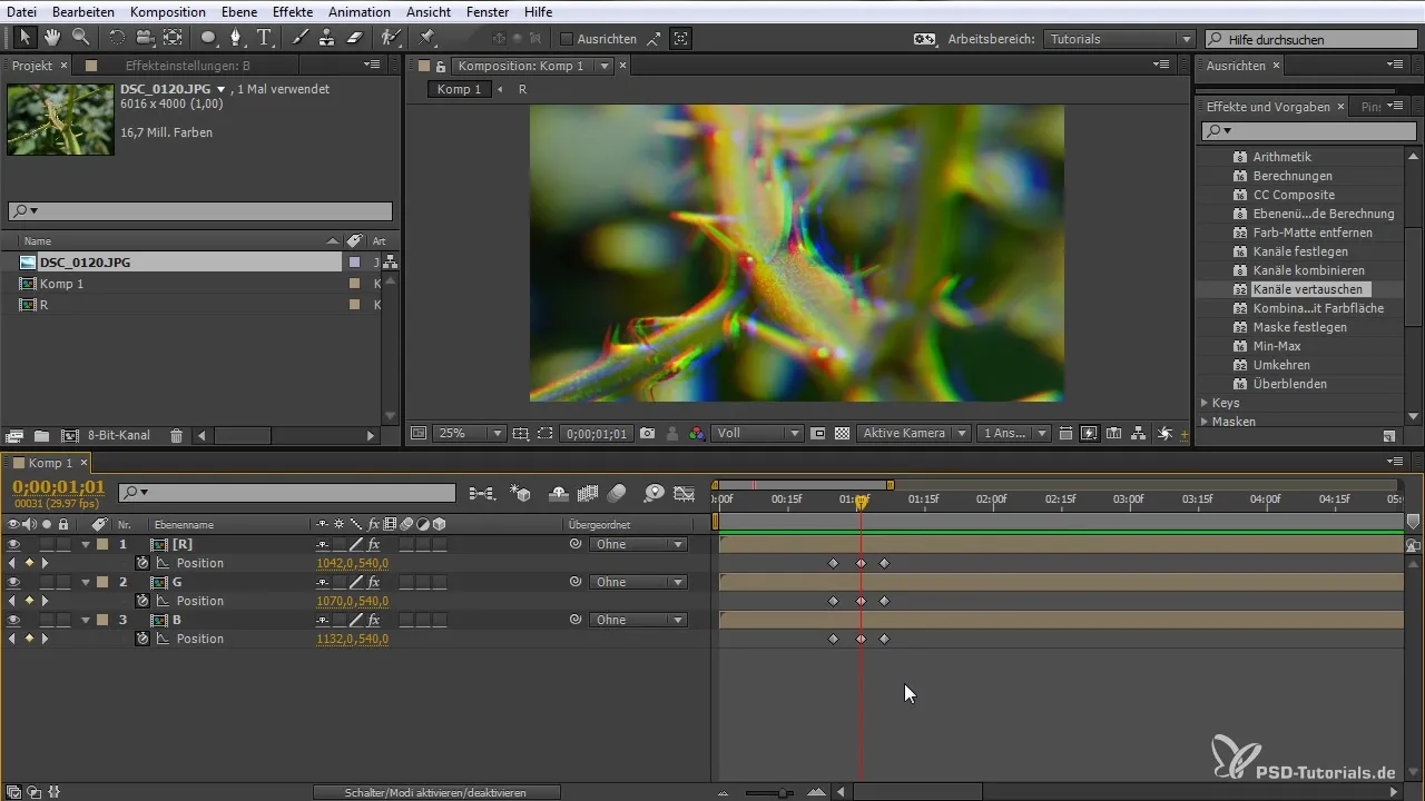 Tworzenie efektu RGB-Splitt we własnym zakresie w After Effects