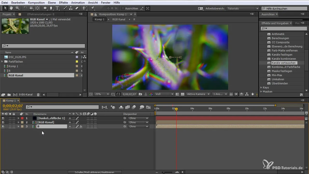 Stwórz efekt RGB-Splitt samodzielnie w After Effects