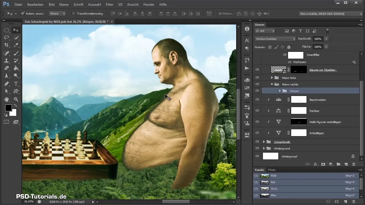 Crear un Naturriese en Photoshop - ajustar texturas