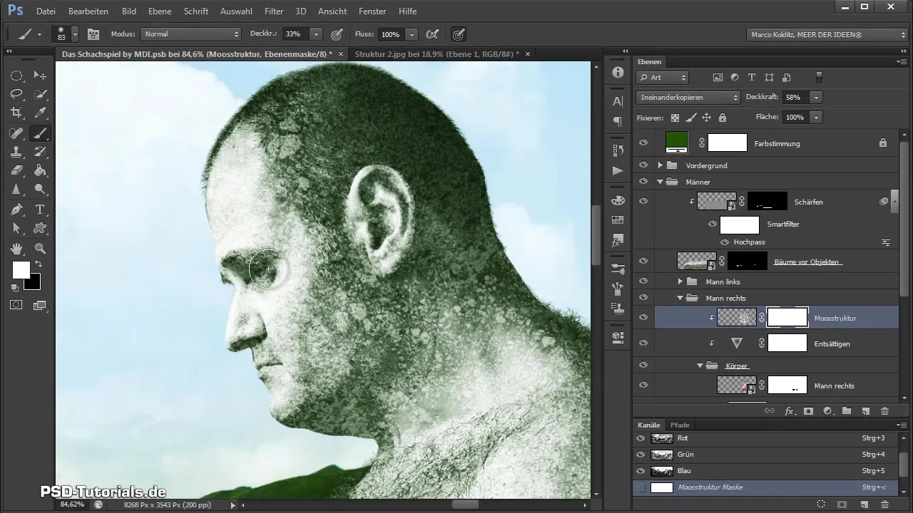 Crear un Naturriese en Photoshop - ajustar texturas