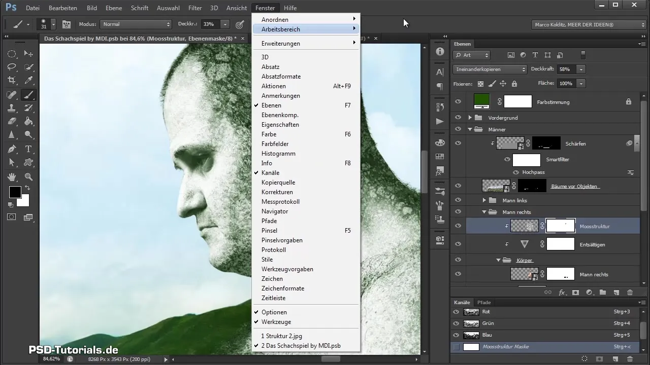 Crear un Naturriese en Photoshop - ajustar texturas