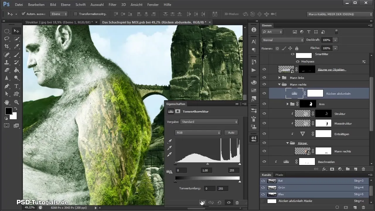 Crear un Naturriese en Photoshop - ajustar texturas