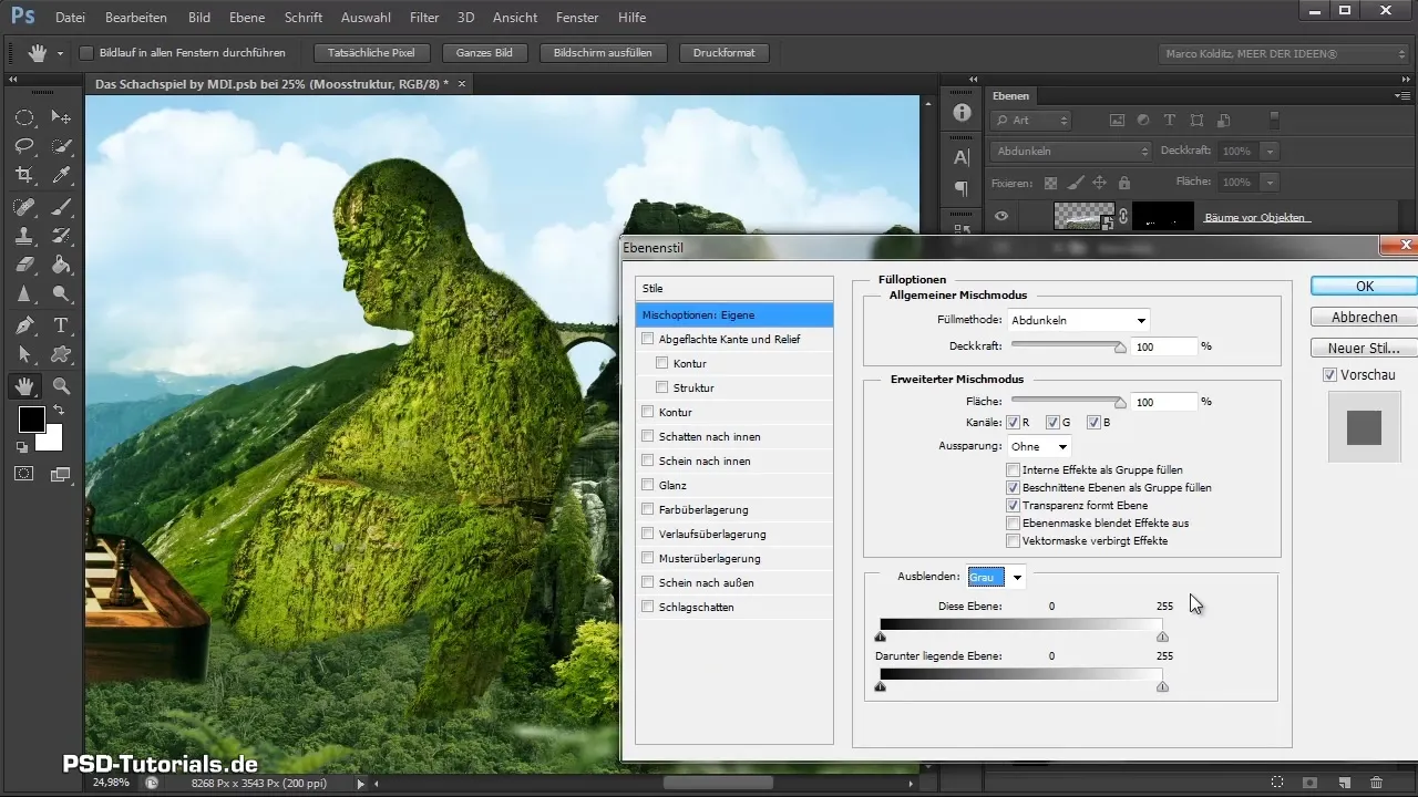 Place and adjust textures on the right giant