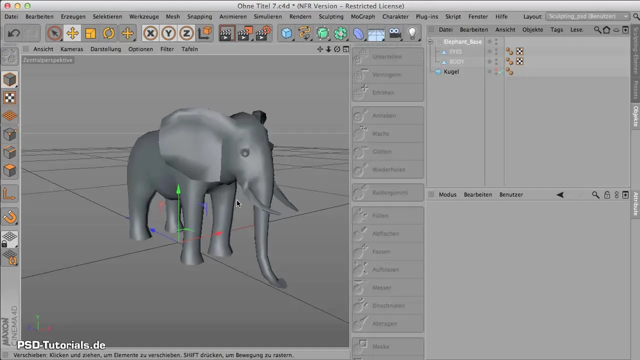 Používat Basemeshs v Sculptingu s CINEMA 4D
