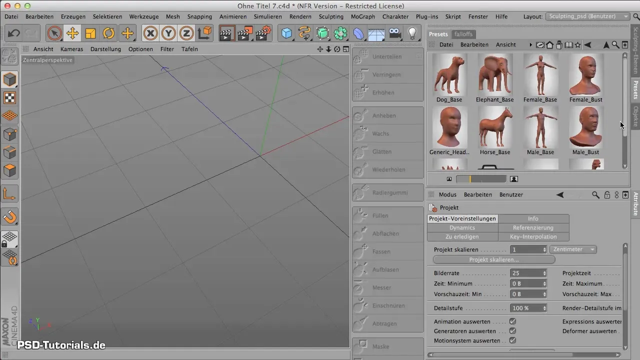 Vytváření basemeshů v Sculptingu s CINEMA 4D