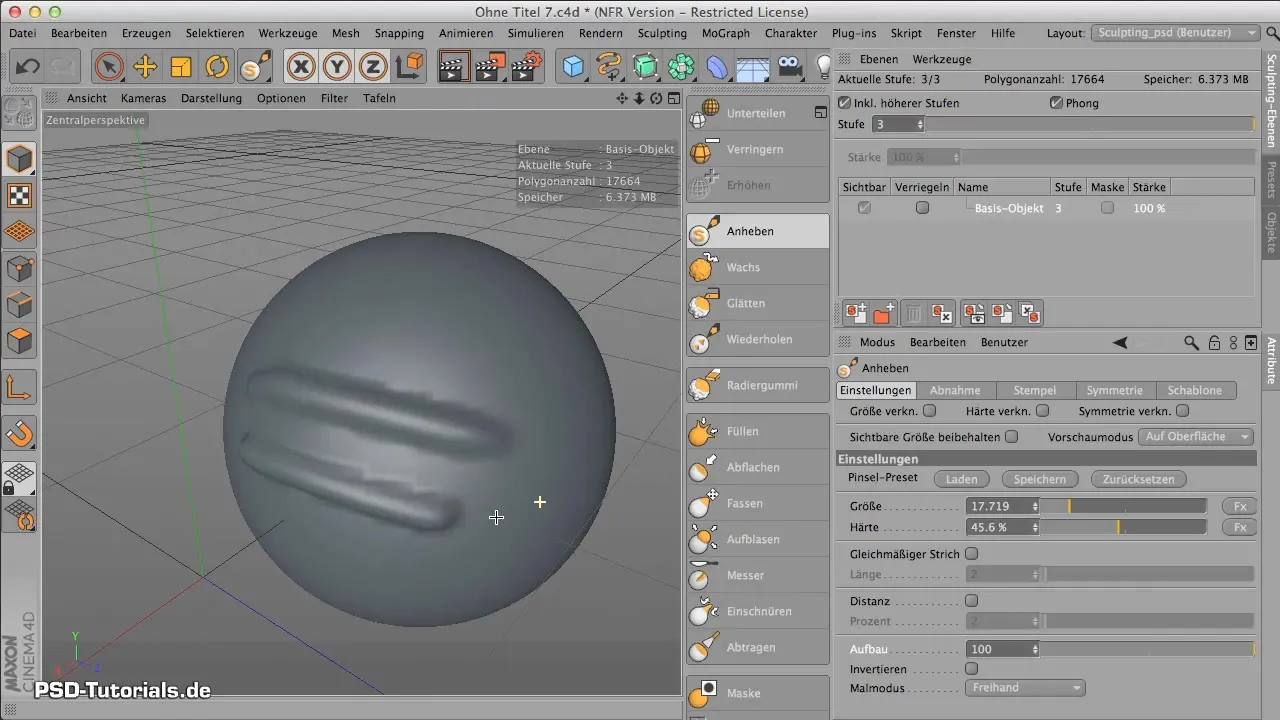 Opbouw en vervorming in Sculpting met CINEMA 4D