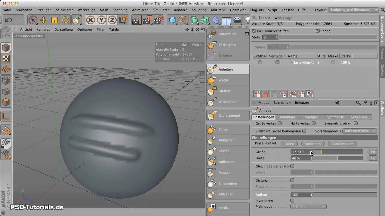 Opbouw en vervorming in sculpting met CINEMA 4D