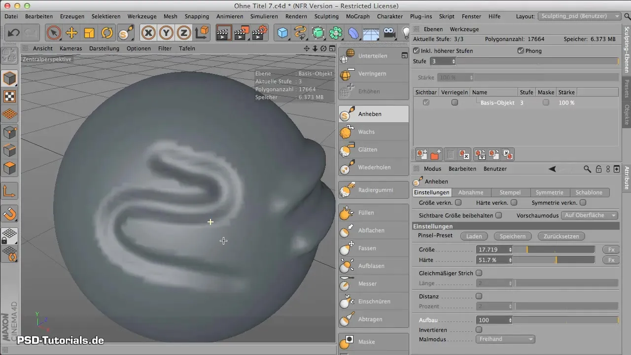 Opbouw en vervorming in Sculpting met CINEMA 4D