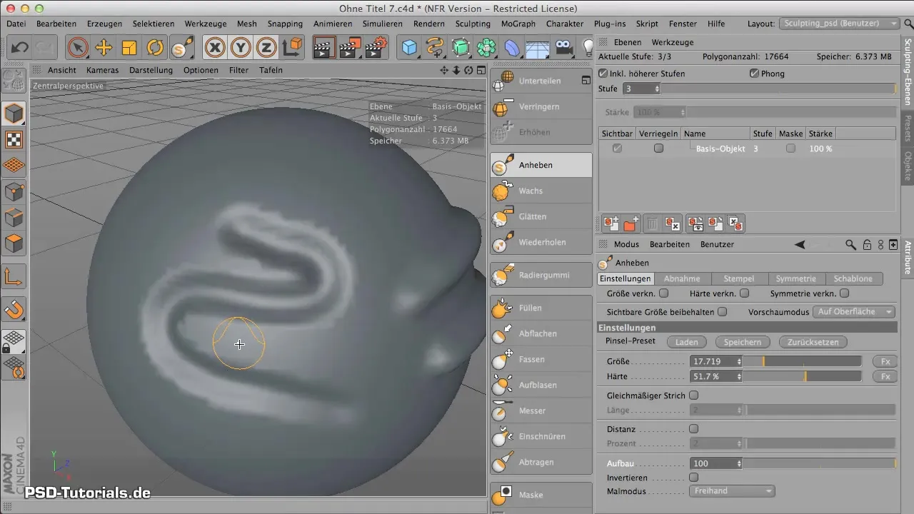 Opbouw en vervorming in sculpting met CINEMA 4D