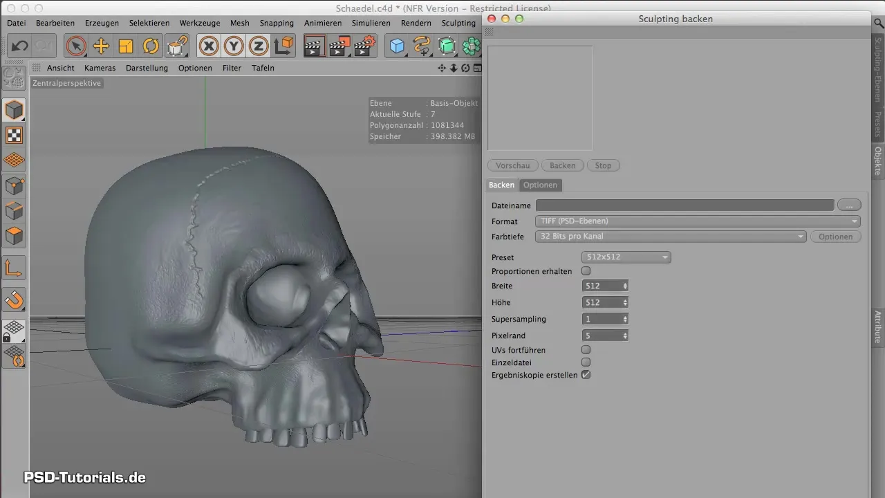 Efficient baking in CINEMA 4D for perfect textures