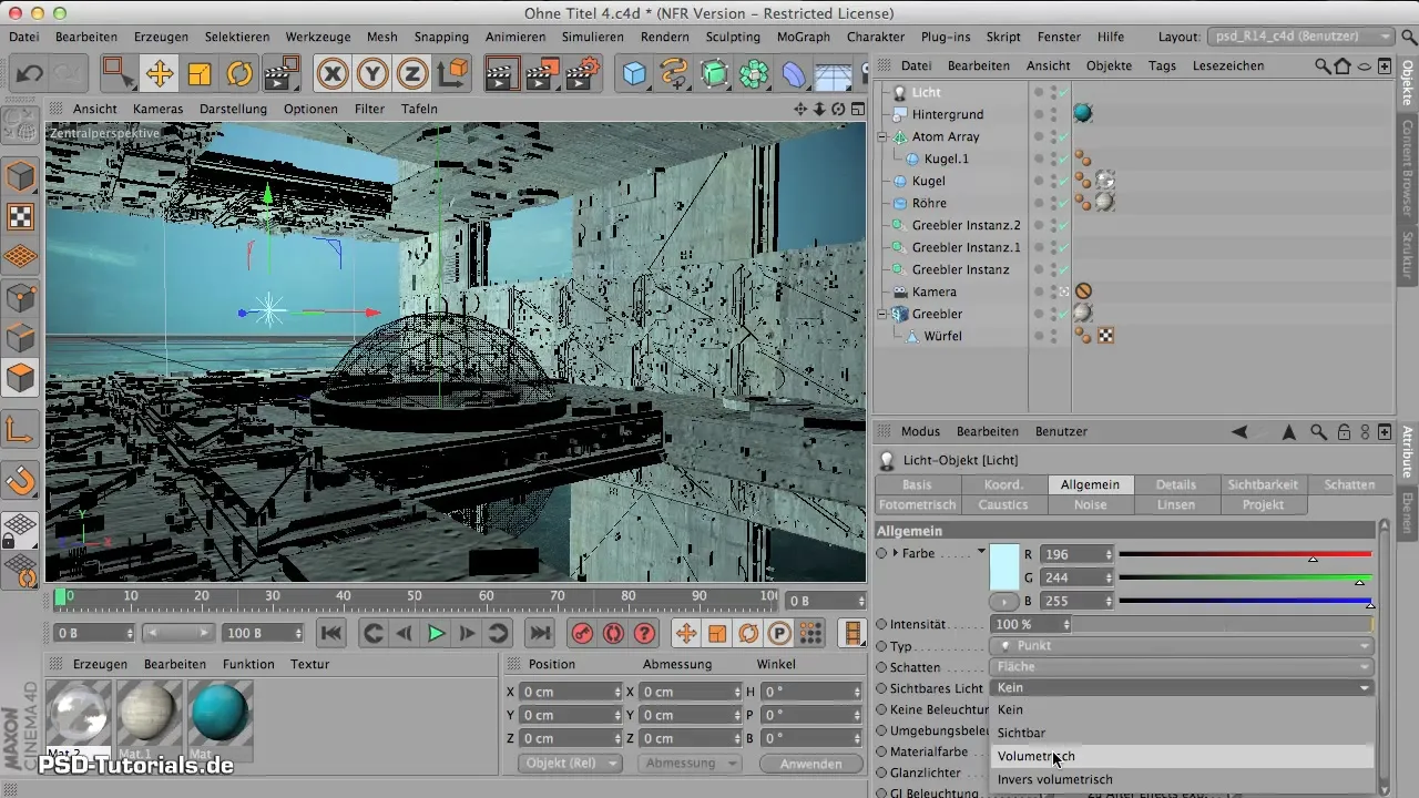 Menginstal sumber cahaya untuk adegan 3D yang penuh suasana