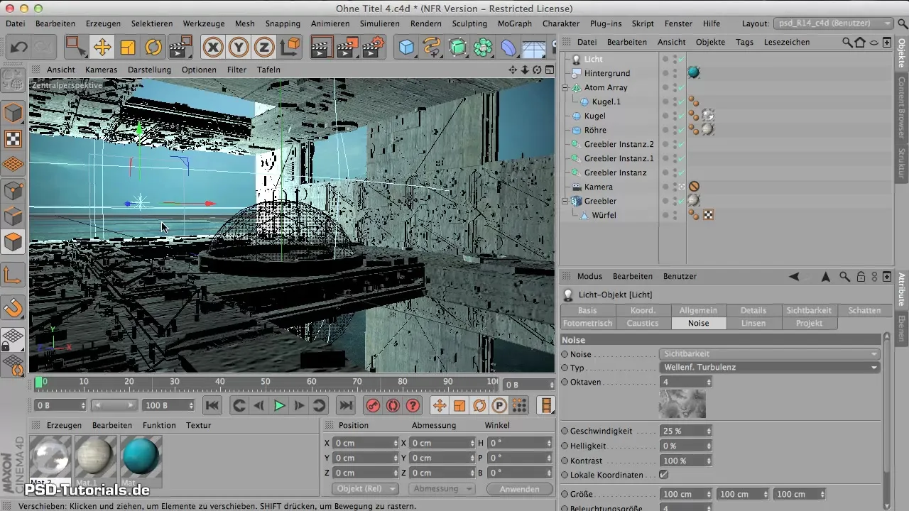 Menginstal sumber cahaya untuk suasana 3D yang menarik