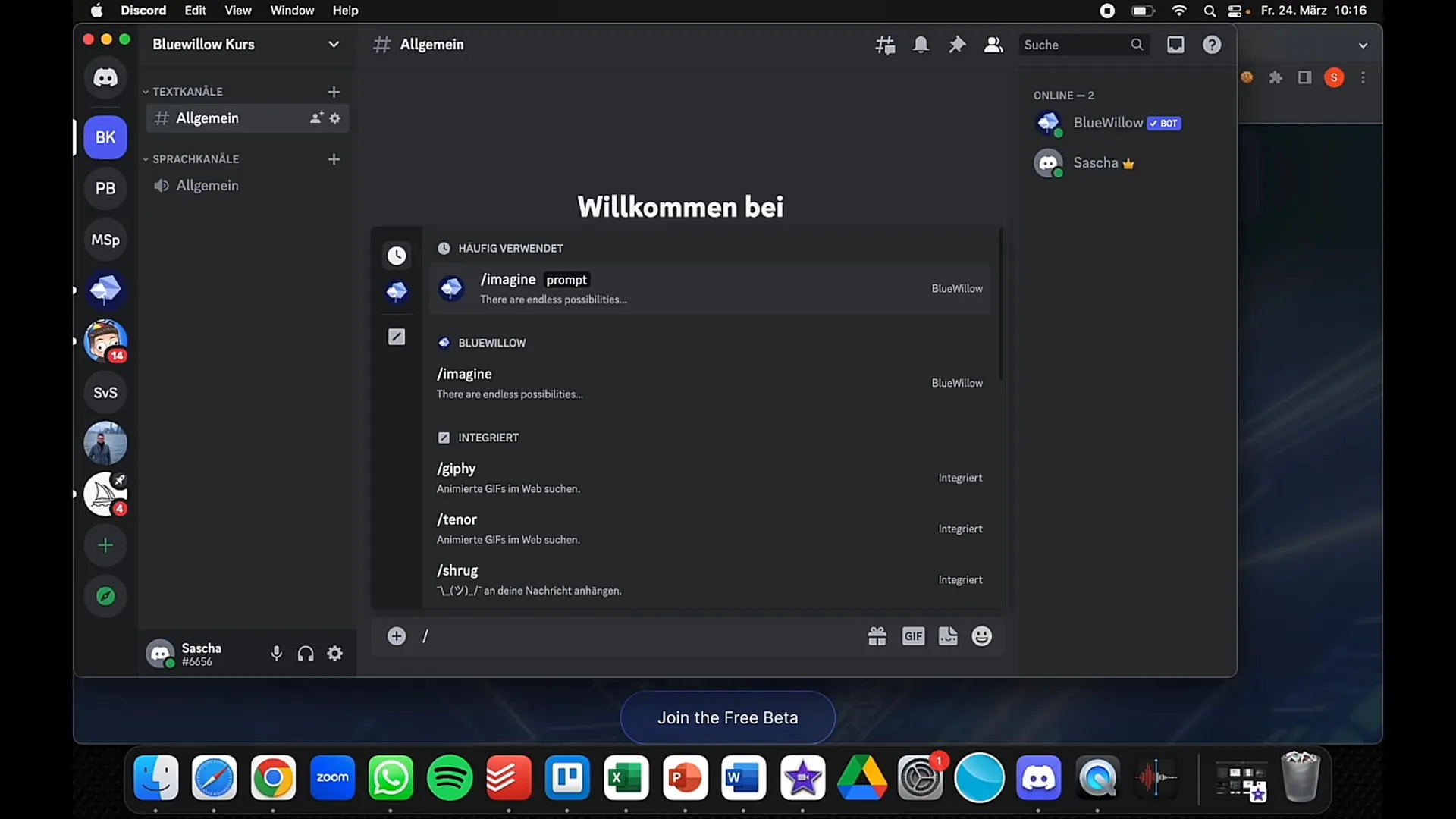 BlueWillow: Kreatywne rozwijanie się na Discordzie