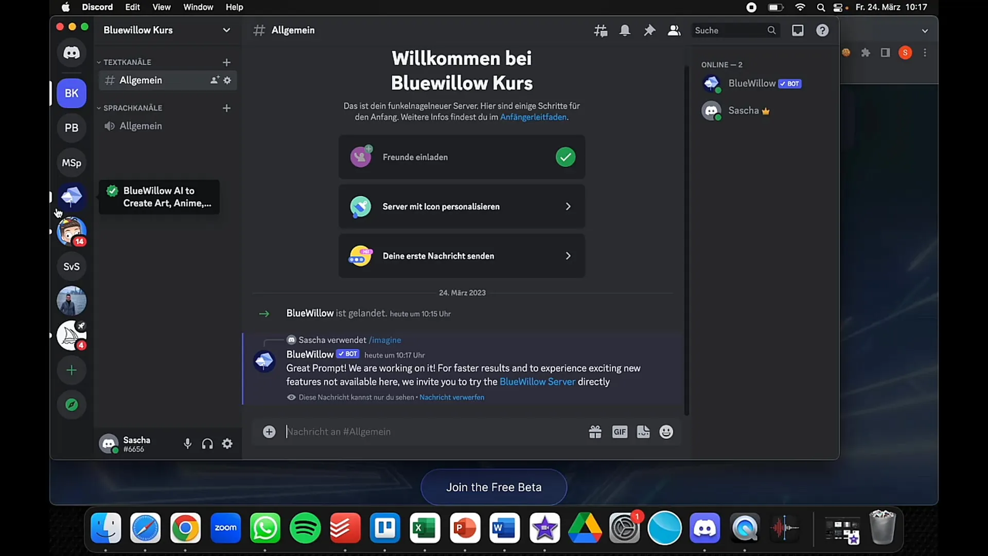 BlueWillow: Kreatywne odkrywanie na Discordzie
