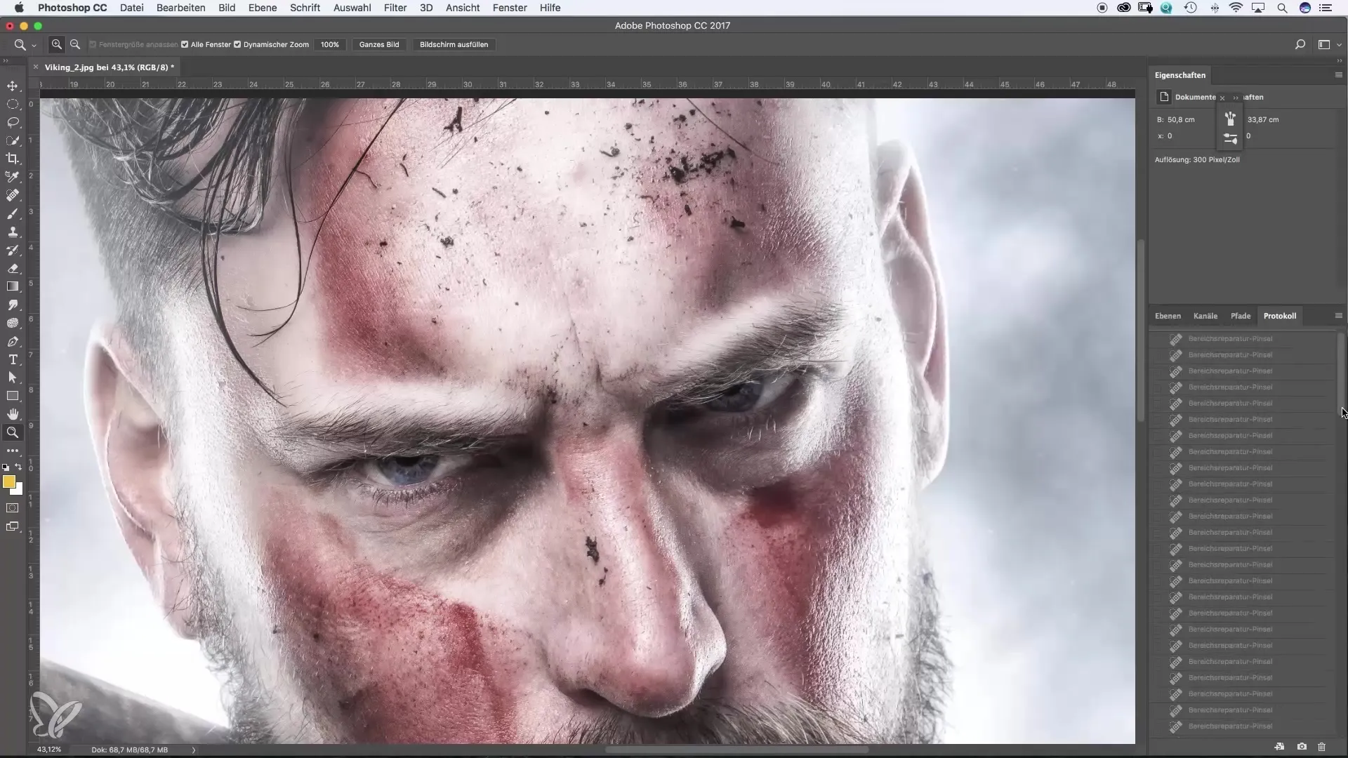 Effectively use touch-up brushes for perfect retouches