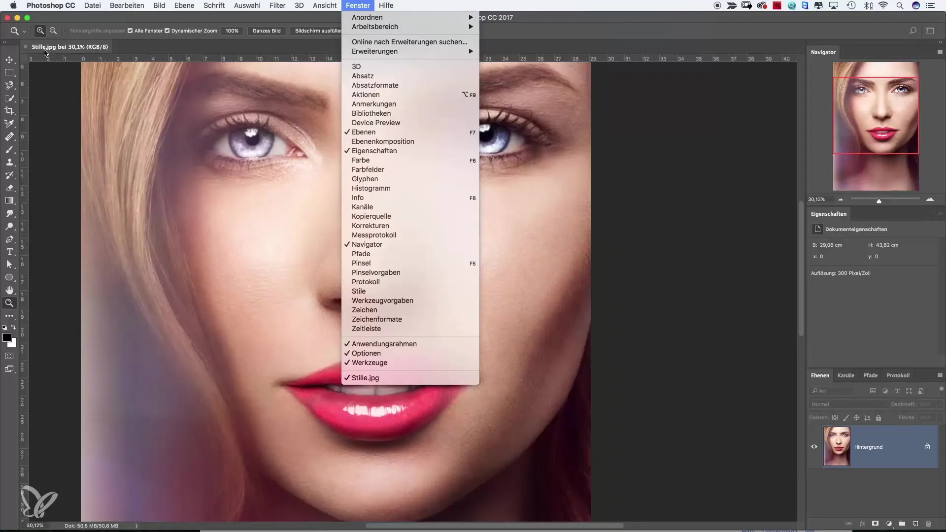 Fensterordnung in Photoshop für maximale Effizienz