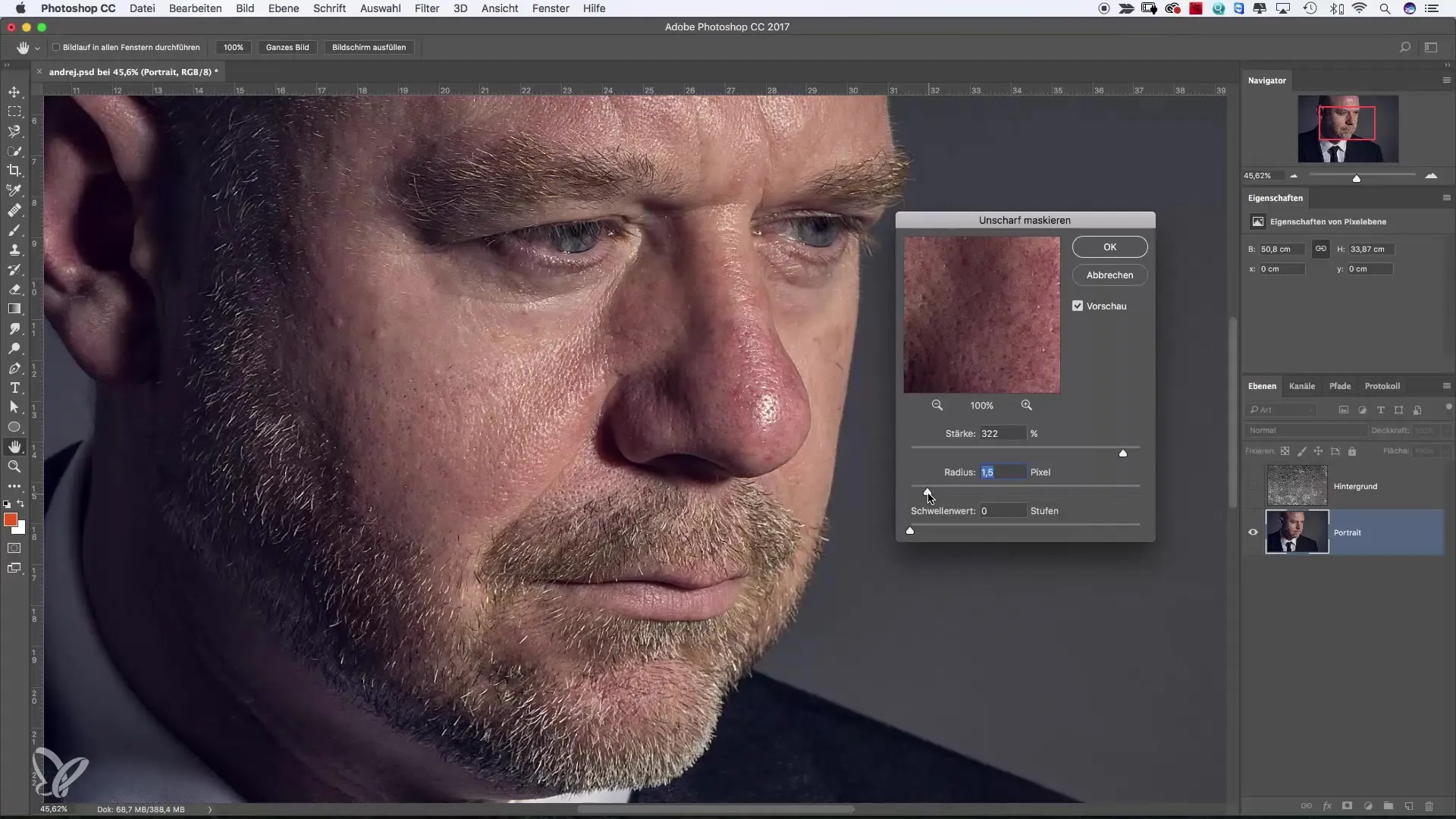 Hallitse terävyys- ja pehmennyssuodattimia Photoshopissa