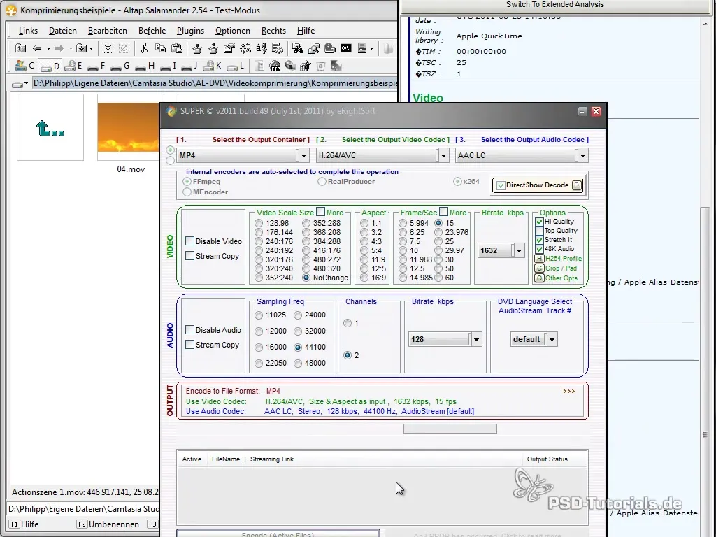 Comprimere efficientemente la qualità video e la dimensione del file