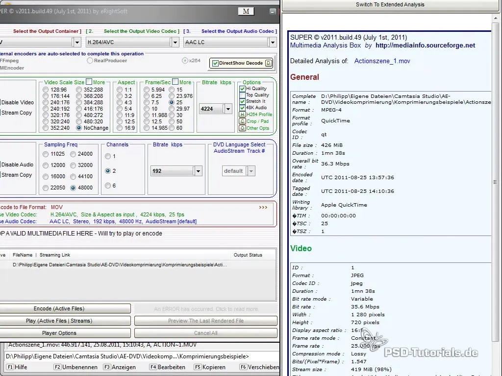 Comprimere efficientemente la qualità video e la dimensione del file